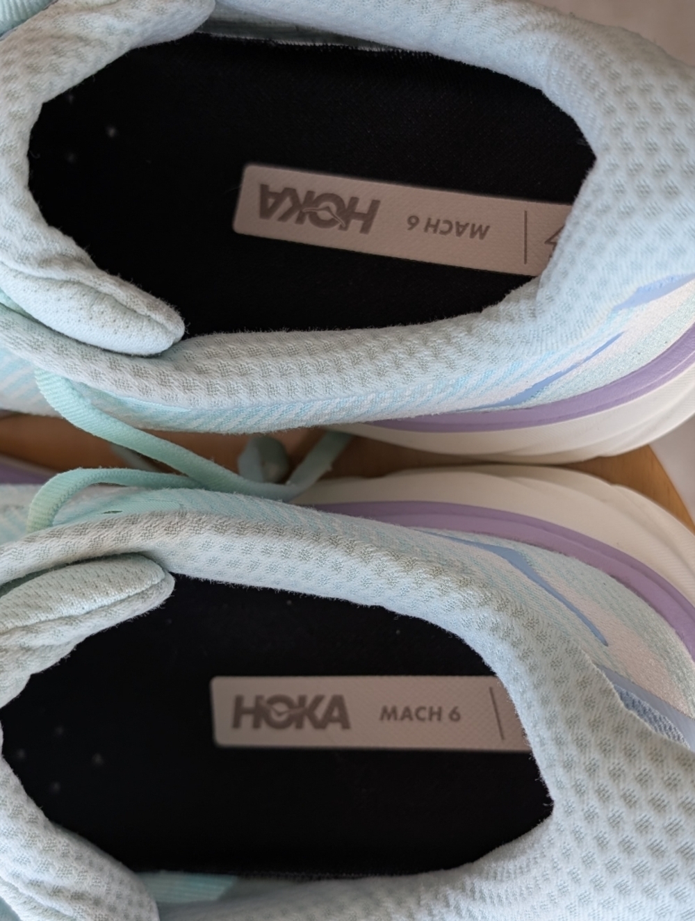 Hoka Clifton 9 Womens Running Shoes (B Standard) (Sunlit Ocean/Lilac Sz 11 B - Picture 8 of 9